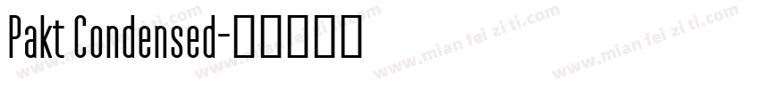 Pakt Condensed字体转换